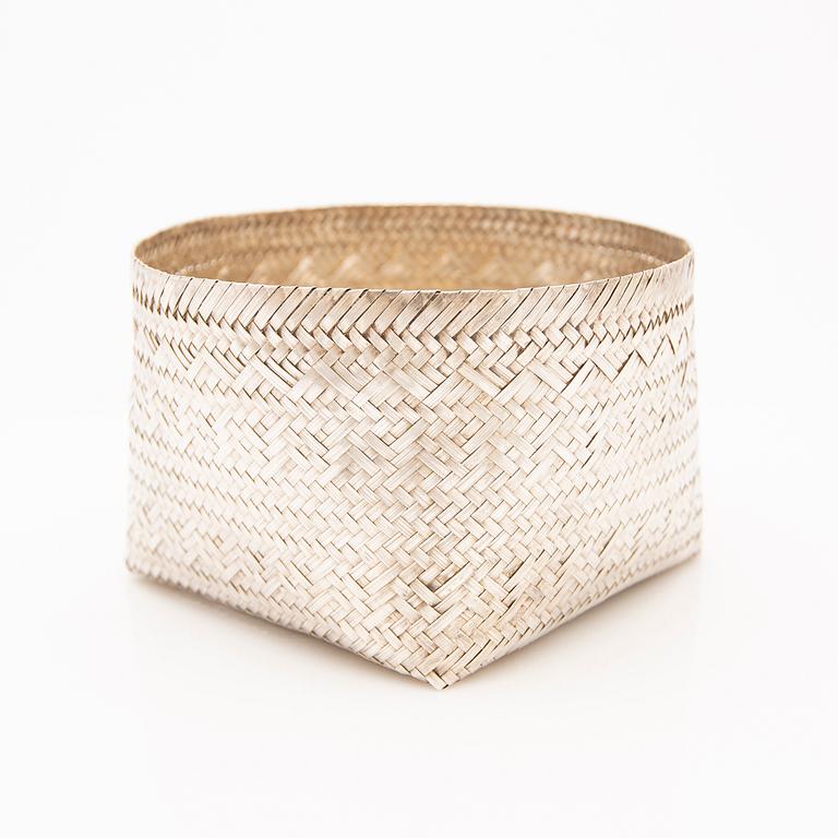 Basket, sterling silver, Mexico.