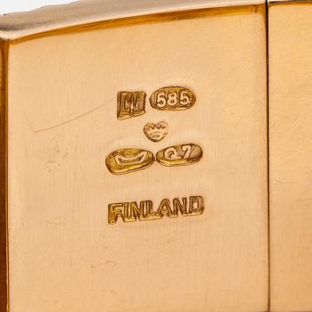 Björn Weckström, "Velvet clouds", a 14K gold bracelet. Lapponia 1969.