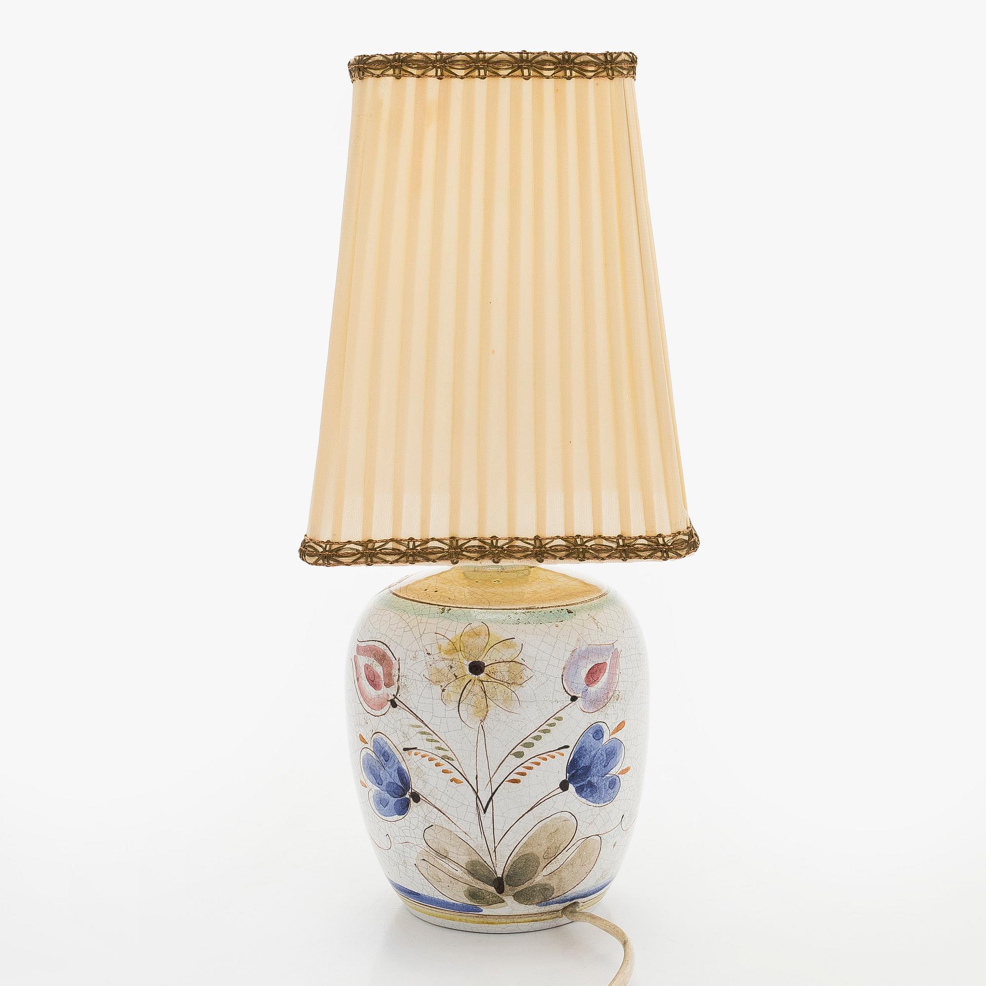 Toini Muona, a stoneware table lamp, signed TM Arabia.