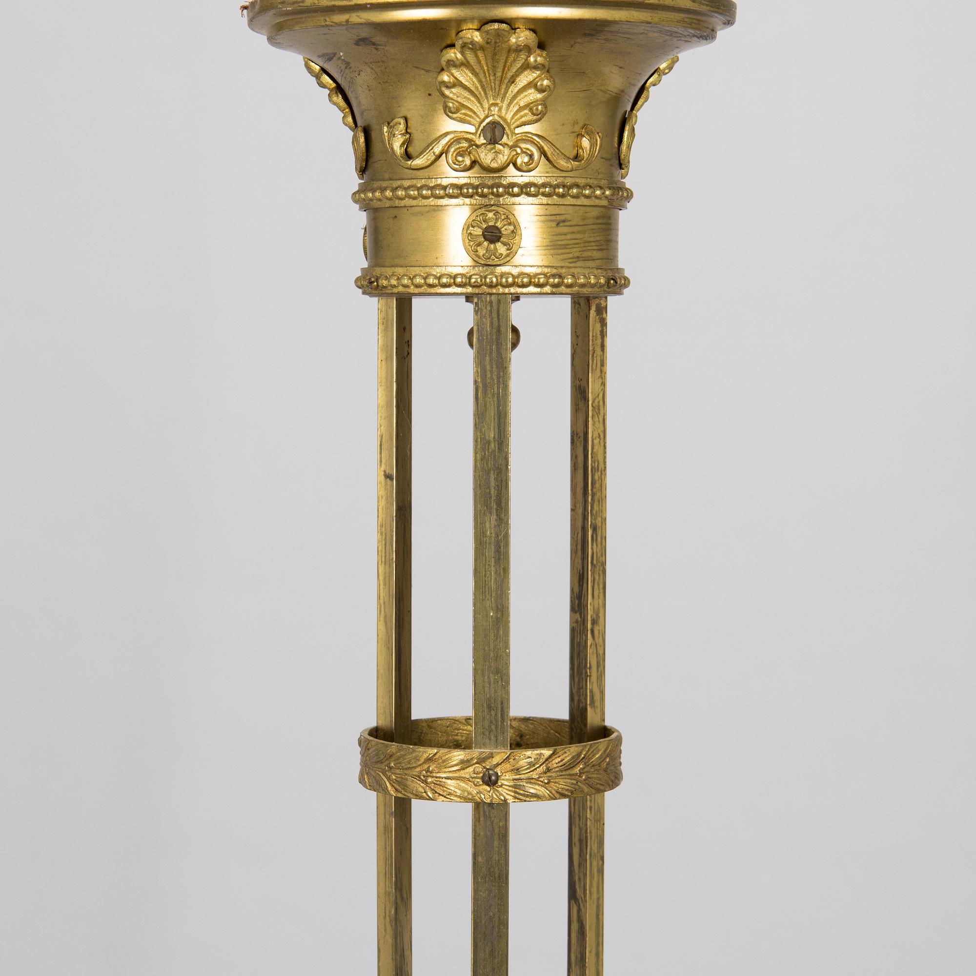 An Art Nouveau ceiling lamp, circa 1900.