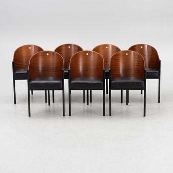 Philippe Starck, seven "Costes" armchairs, Aleph, Driade, Italy.