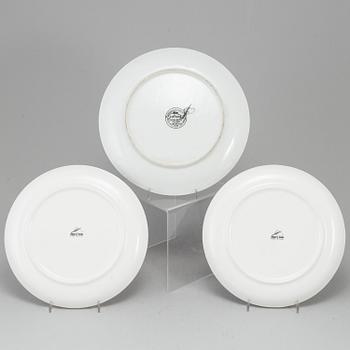 PIERO FORNASETTI, 2 "Arcimboldesca" plates + 1 "Piscibus" plate,
