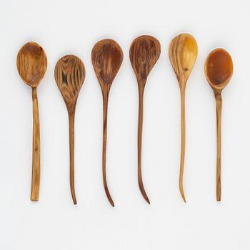 Magnus Ek, a set of six wood spoons for Oaxen Krog.