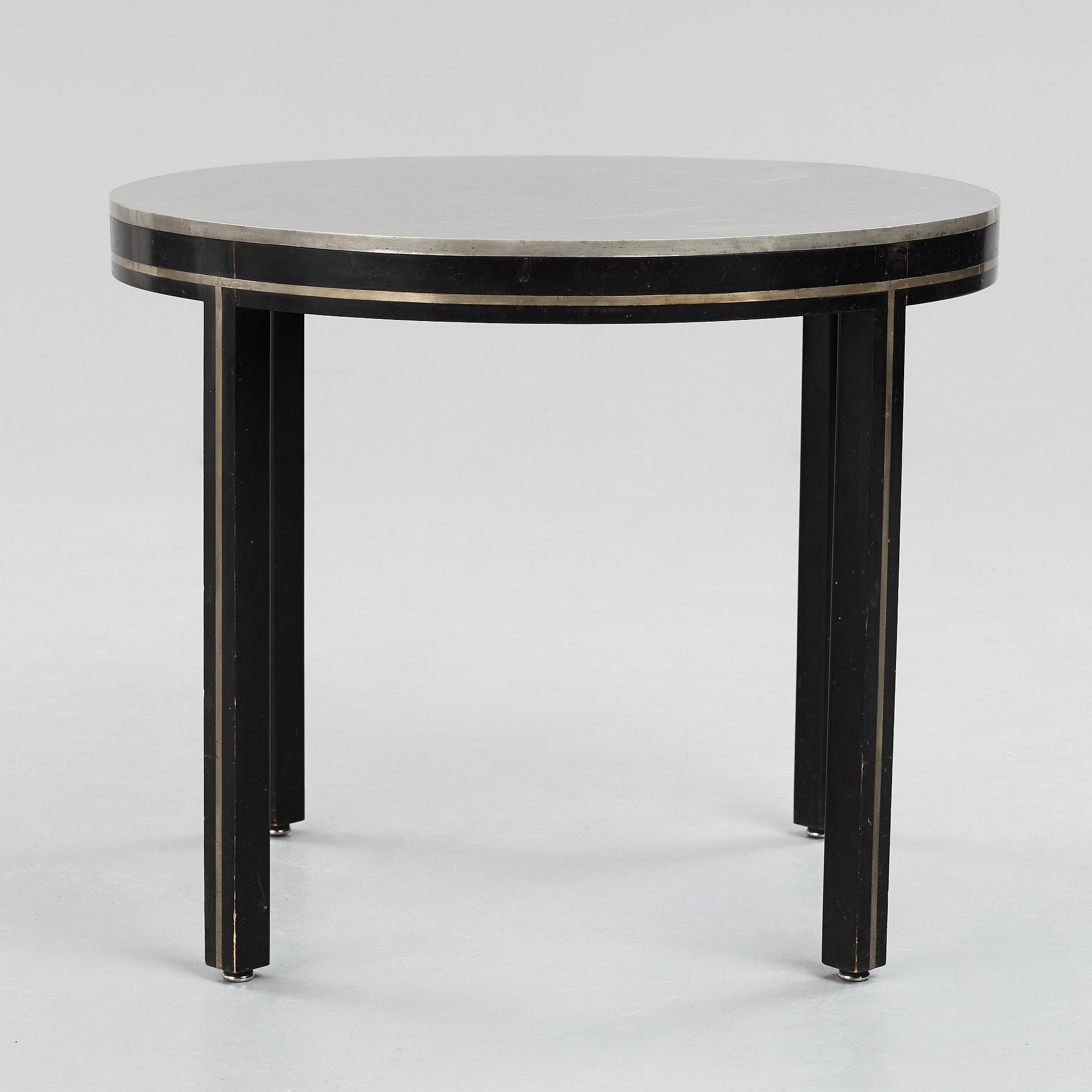 Olof Ågren, & probably Björn Trägårdh or Uno Åhrén, a pewter top table, Stockholm 1930.