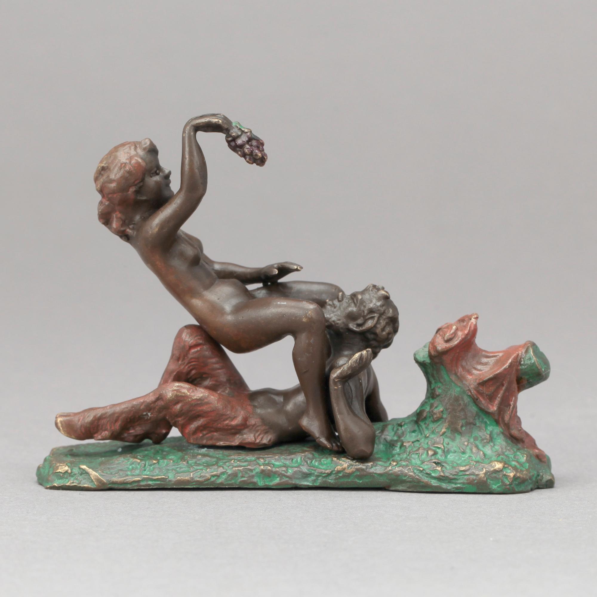 FIGURGRUPP, wienerbrons, Bergmann, Österrike, omkring 1900.