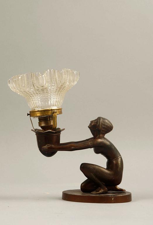 BORDSLAMPA, art decostil. 1900-tal.