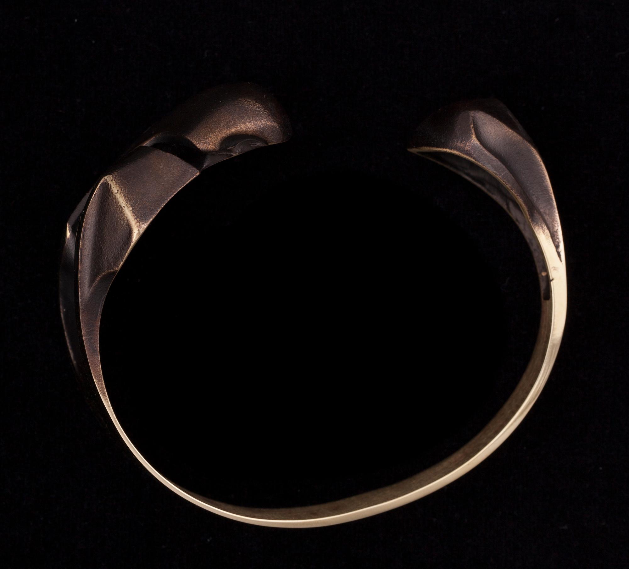 BJÖRN WECKSTRÖM, ARMRING, "Krupp" eldbrons, Lapponia. 1970-tal.