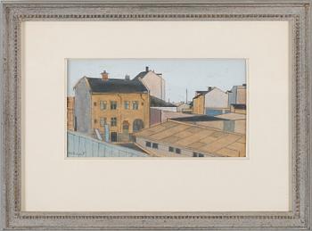 FRITZ GRAHN, 4 st, gouacher, sign och dat 71.