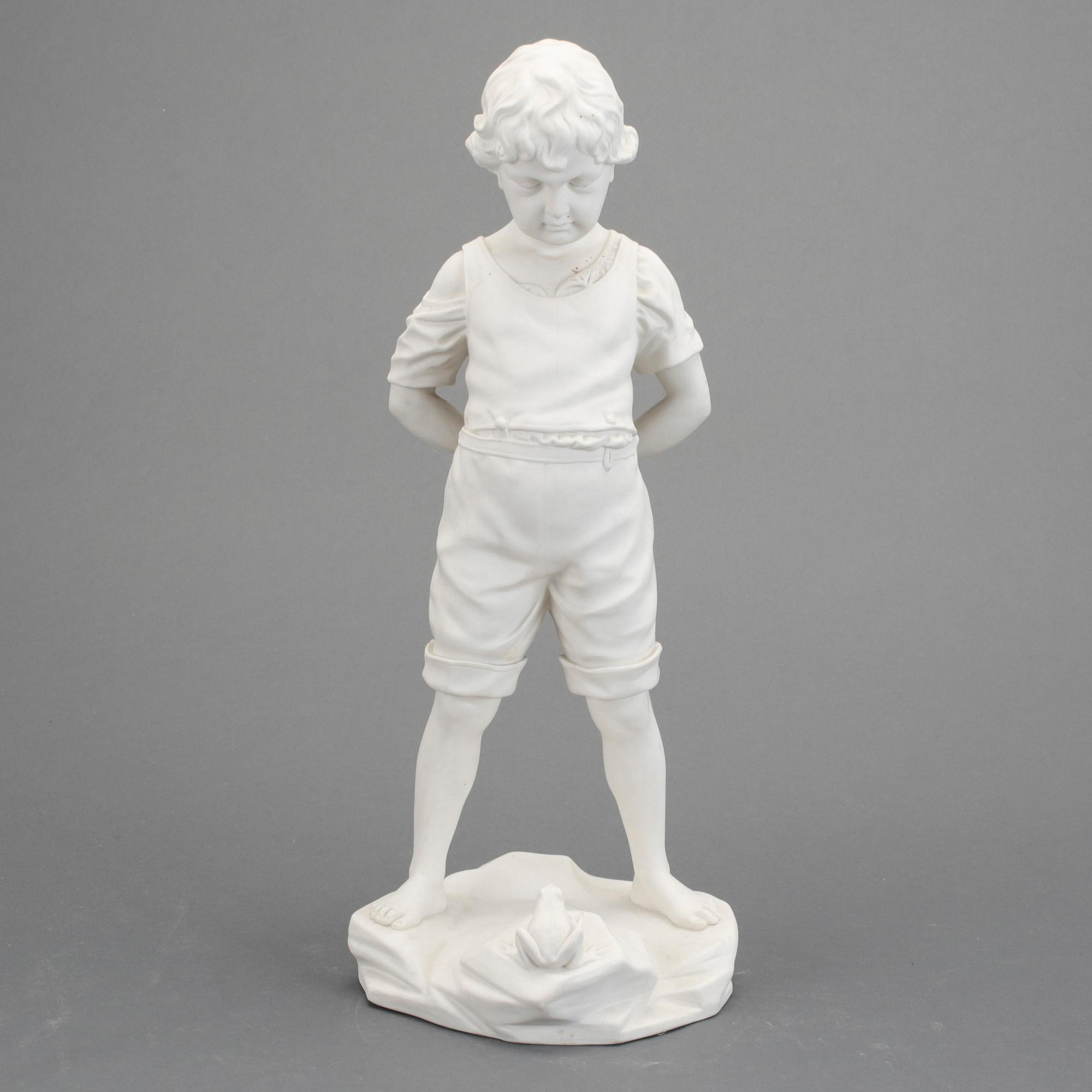 SKULPTUR, parian, efter Per Hasselberg, Gustavsberg, 1909.