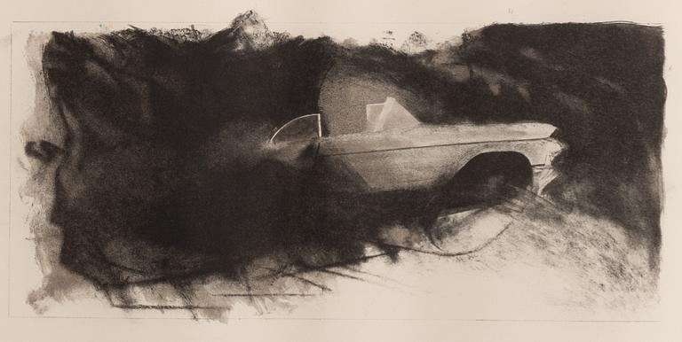 John-E Franzén, 4 lithographs from the suite “The White Cadillac”.