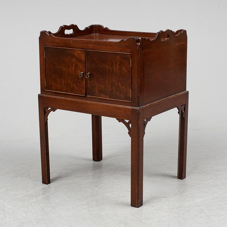 BEDSIDE TABLE, probably England, second half of the 20th century.