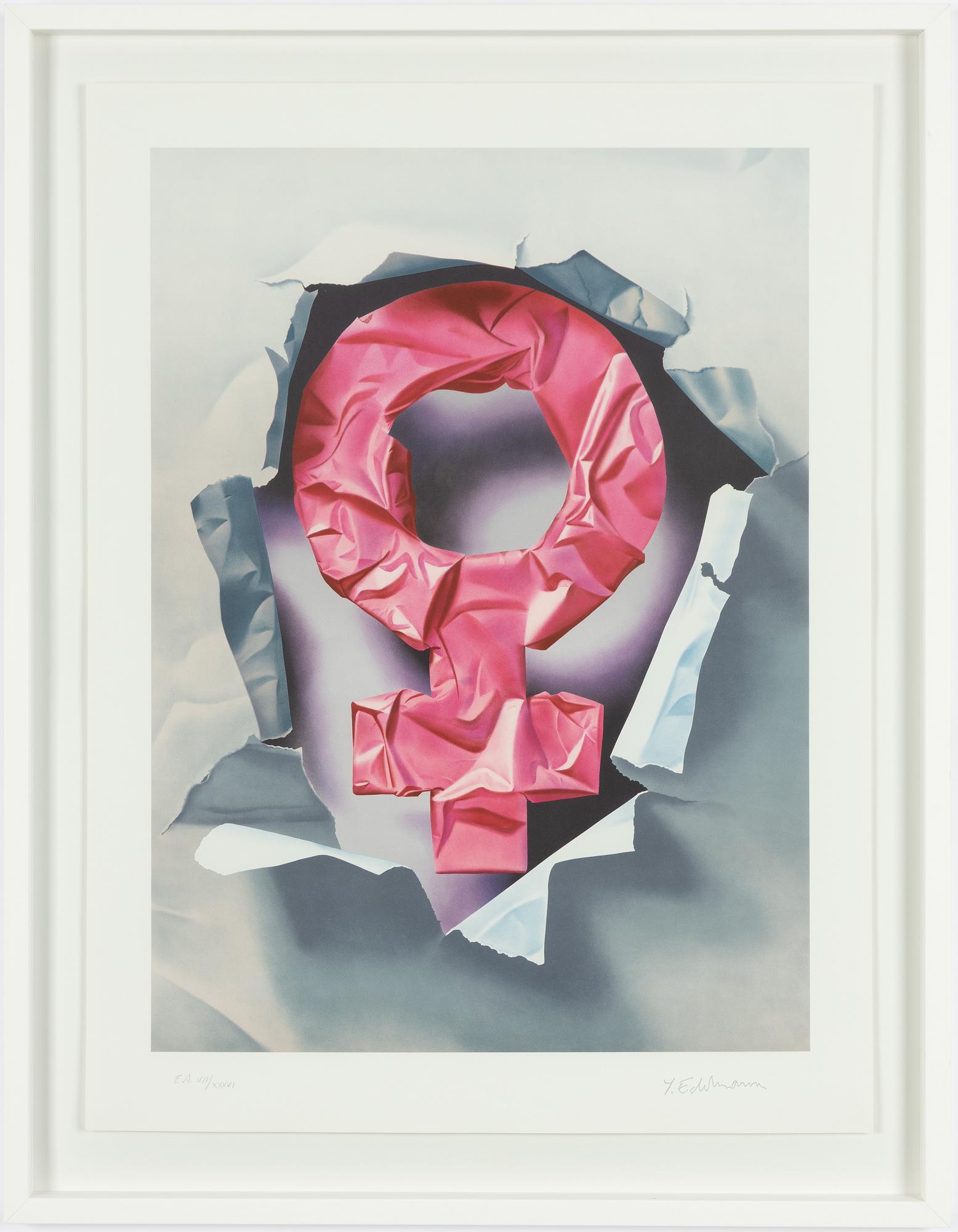 Yrjö Edelmann, "Female power wrapped in pink".