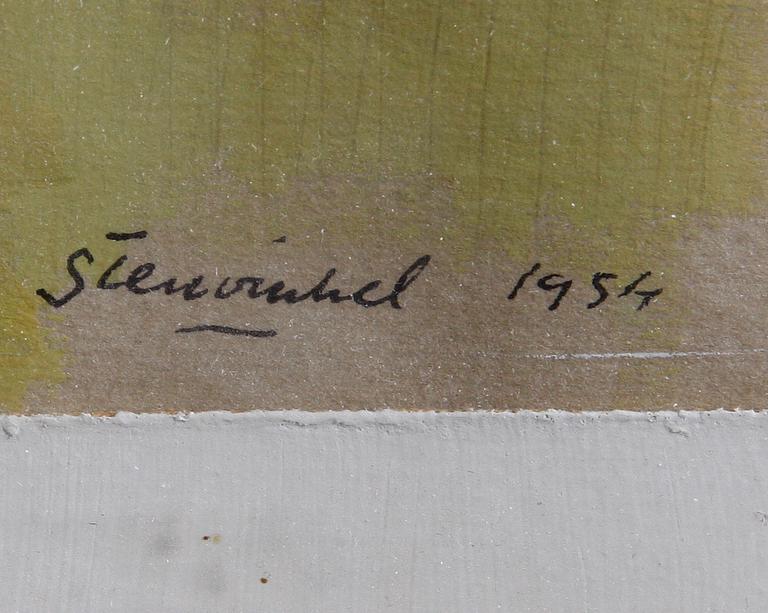STENVINKEL, JAN, gouache, sign o dat 1954.