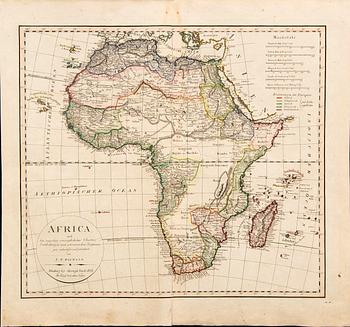 Johann Nepomuk Diewald, karta, handkolorerat kopparstick, Nürnberg 1821.