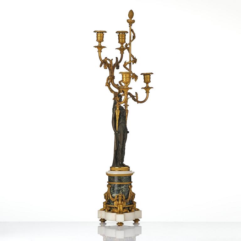 Kandelaber, för fyra ljus, Parisarbete, François Rémonds art, 1700-talets slut, Louis XVI.