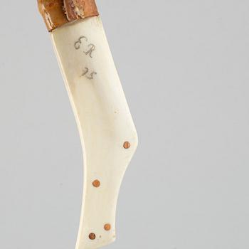 Three Sami knives, unidentified signatures.