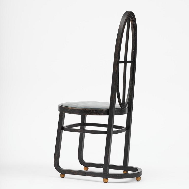 Carl Bergsten, stol, Gemla Leksaksfabrik, Diö, för Konst- och industriutställningen, Norrköping, 1906.