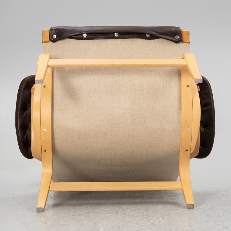 Bruno Mathsson, a 'Pernilla' armchair with ottoman, Dux.