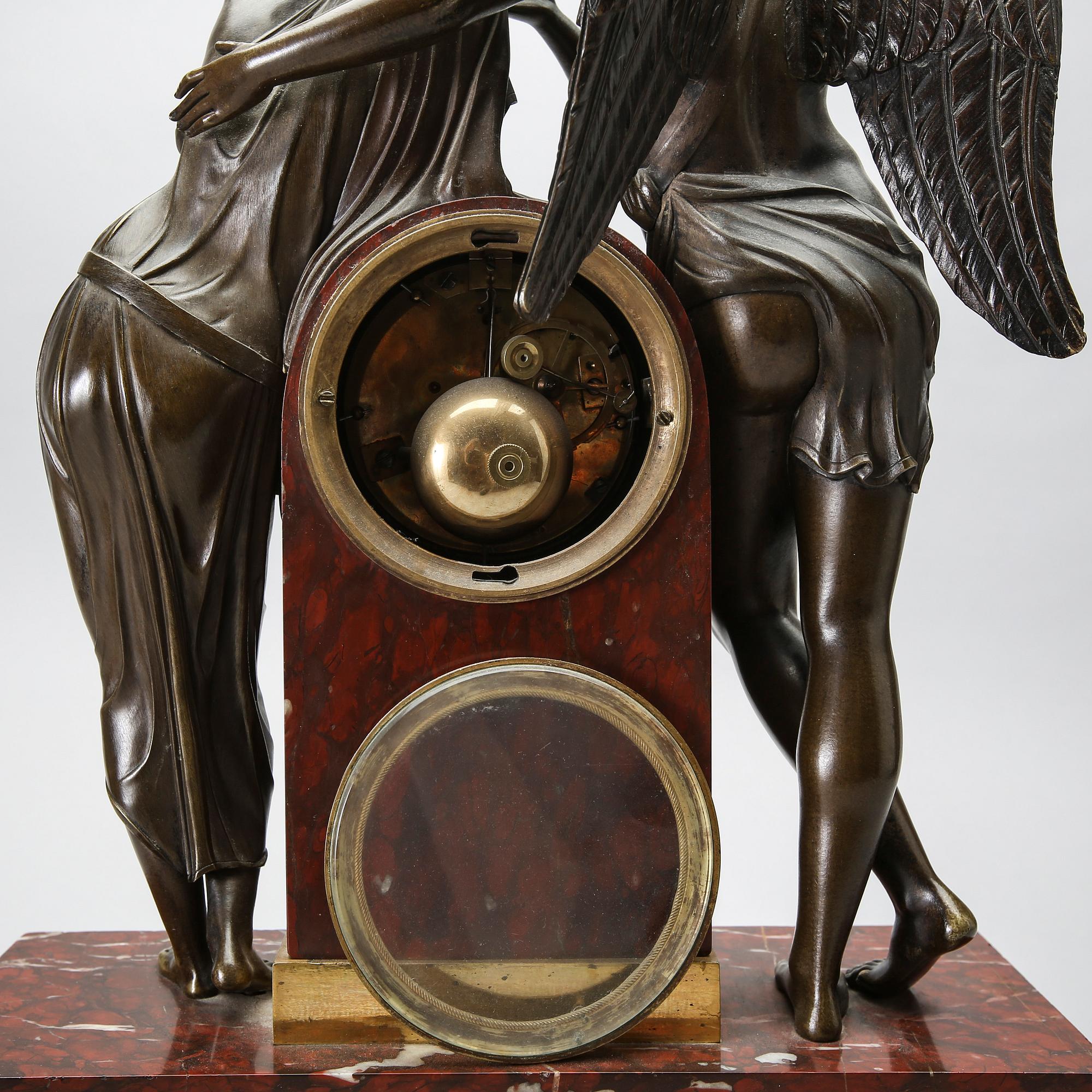 A French empire mantle clock signed Lesage eléve de Breguet.