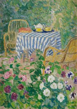 566. Arthur Percy, Sommar i trädgården.