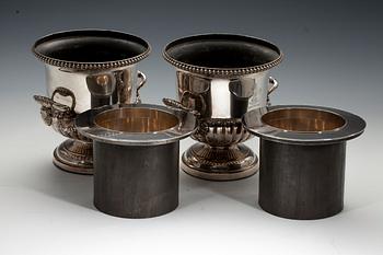 A PAIR OF CHAMPAGNE COOLERS.