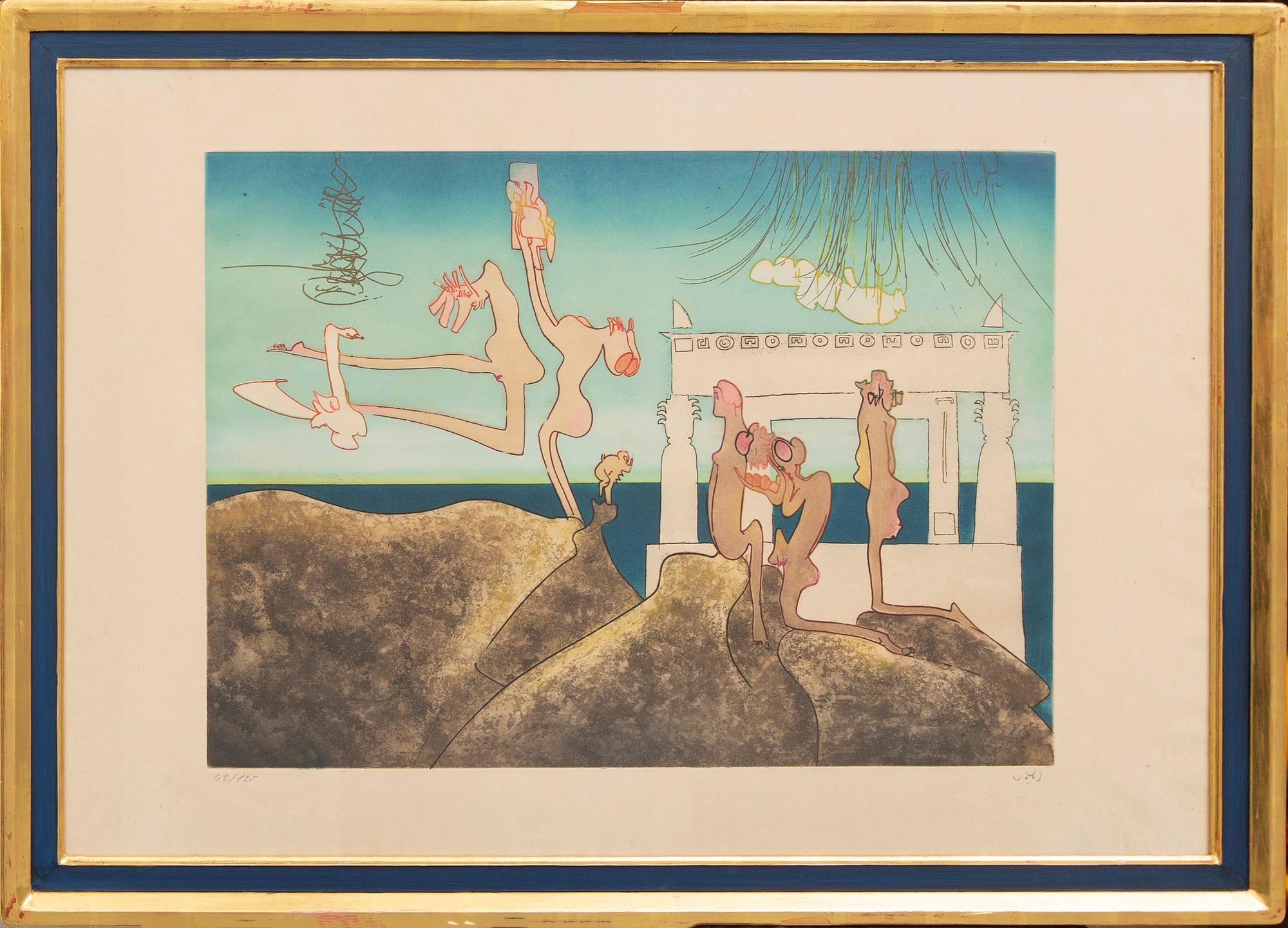 Roberto Matta, färgakvatint signerad och numrerad 42/125.