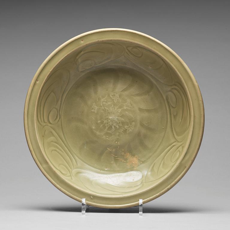 A celadon dish, Ming dynasty (1368-1644).