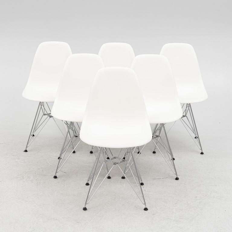 Charles & Ray Eames, chairs, 6 pcs, "DSR Plastic Chair", Vitra.