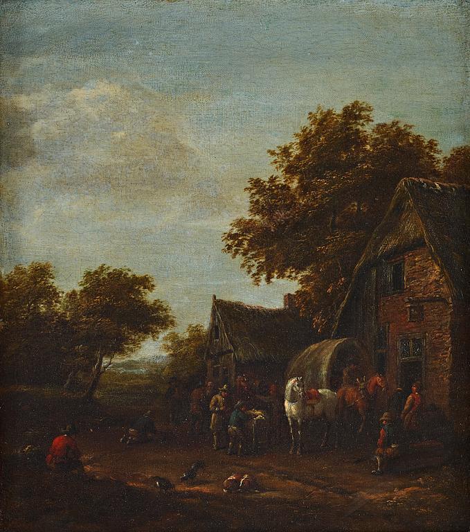 Barent Gael Circle of, Outside the inn/resting company.