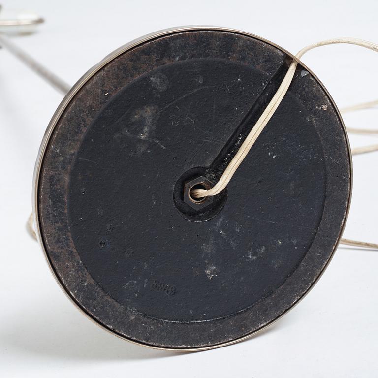 Futurum, probably designed by Margareta Köhler, a nickel plated floor lamp, Stockholm ca 1938.