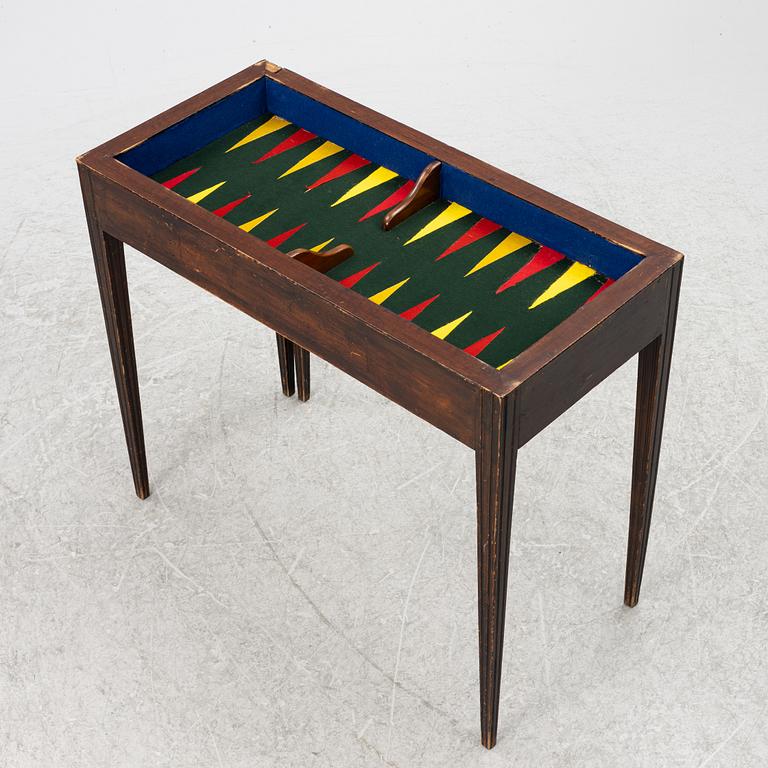 A 19th century card table.