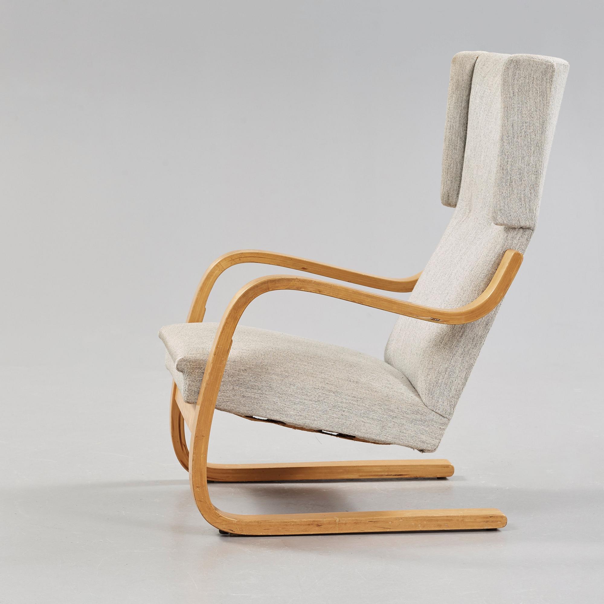 ALVAR AALTO, fåtölj "Nr 401", licenstillverkad av Aalto Design Hedemora för Artek, Sverige 1946-56.
