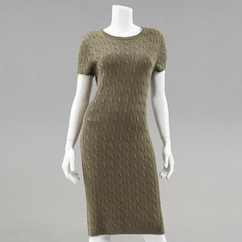 A knitten dress with long cardigan by Ralph Lauren.
