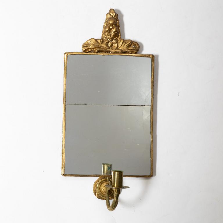 Spegellampetter, ett par, empirestil, 1900-tal.