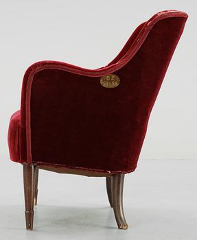 A Carl Malmsten armchair, Stockholms City Consert Hall, ca 1926.