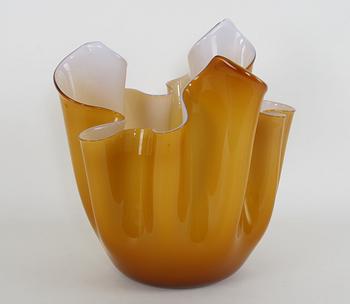 NÄSDUKSSKÅL, glas, Venini, Murano, Italien, etsad sign.