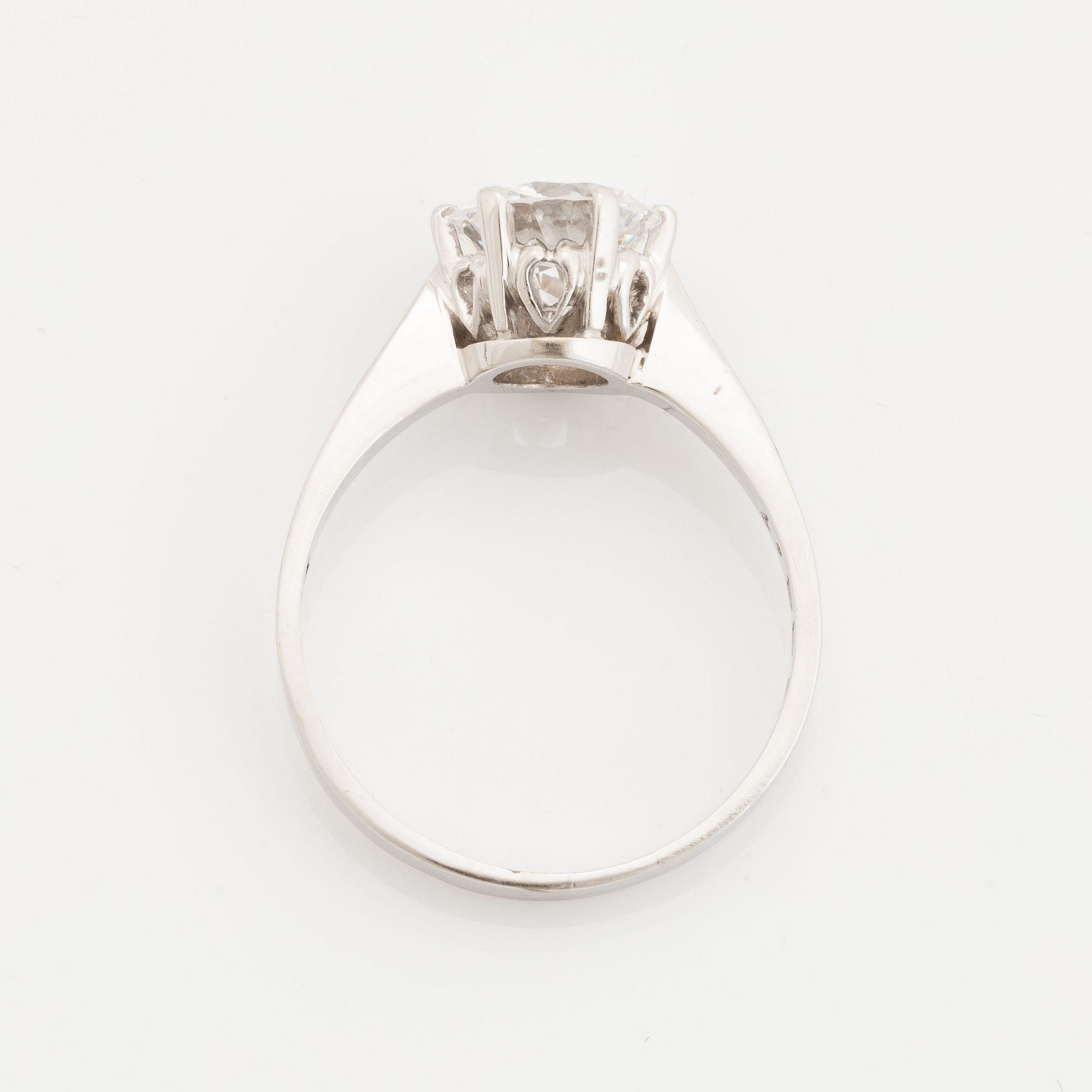Brilliant cut diamond ring, 1,55 ct.