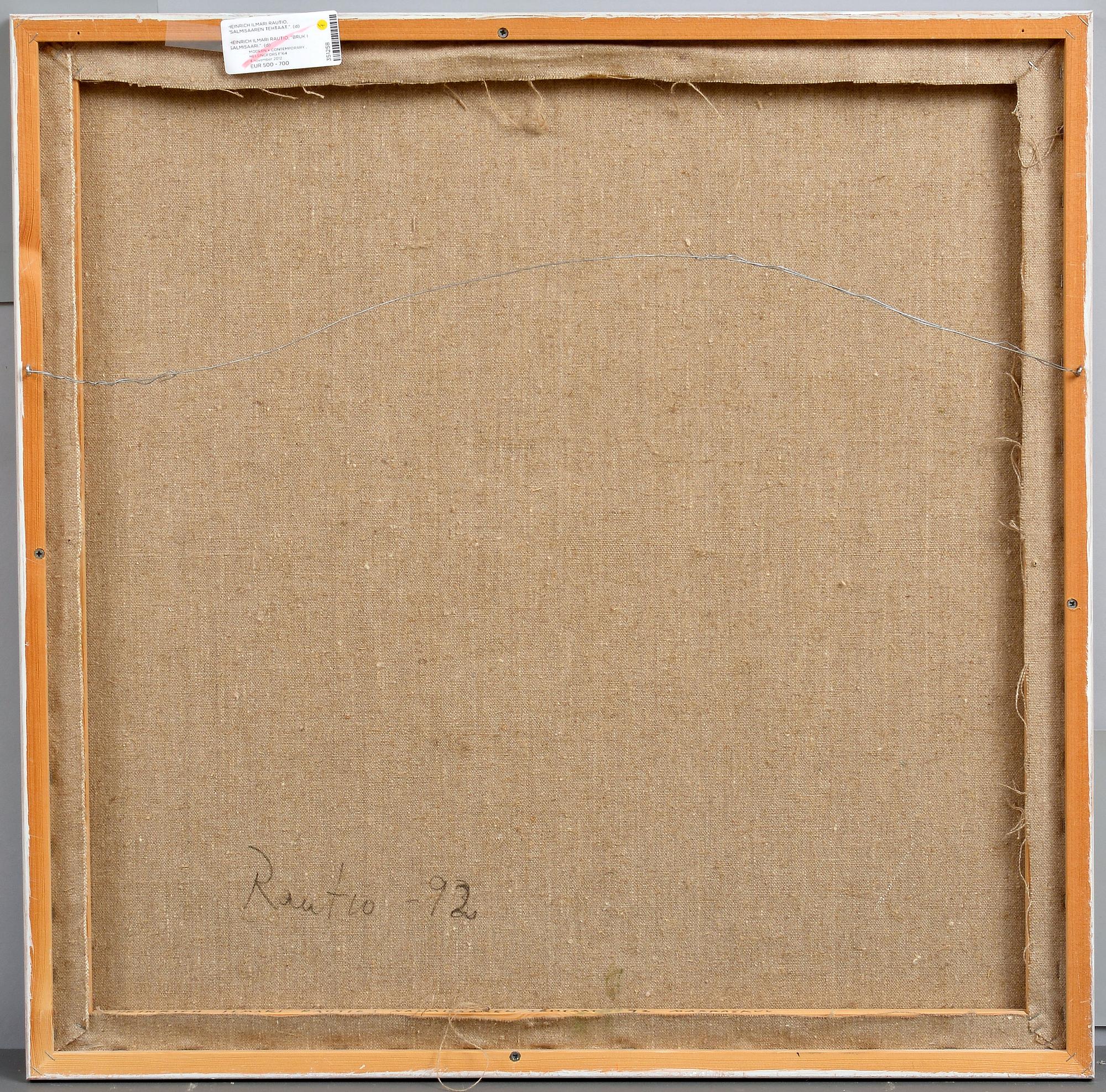 Heinrich Ilmari Rautio, "SALMISAAREN TEHTAAT".