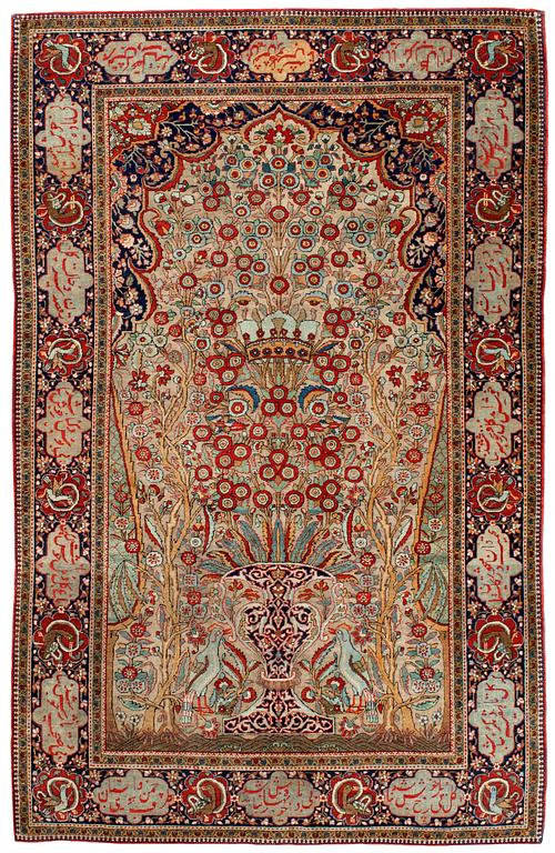 SEMI-ANTIQUE KESHAN so called Motachem. 209 x 137 cm.