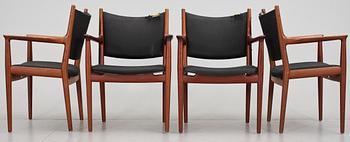KARMSTOLAR, 4 st, Hans Wegner "JH-713", Johannes Hansen Möbelsnedkeri, Danmark, 1900-talets andra hälft.