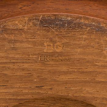 Bertel Gardberg, a teak wood serving bowl, marked BG Finland.