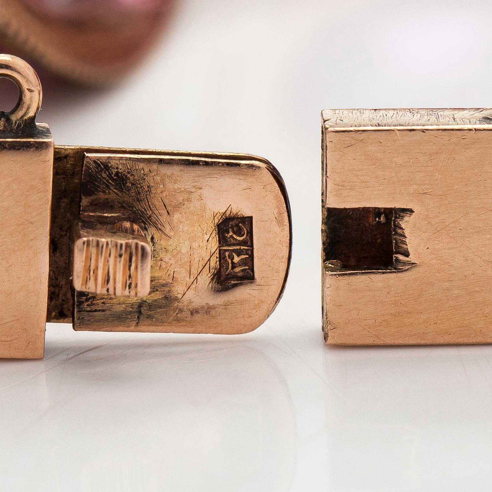 Bracelet, approx. 12K gold and synthetic sapphires.