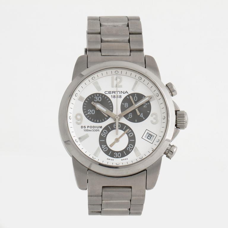 CERTINA, DS Podium (100 m/330 ft), armbandsur, 40 mm, kronograf.
