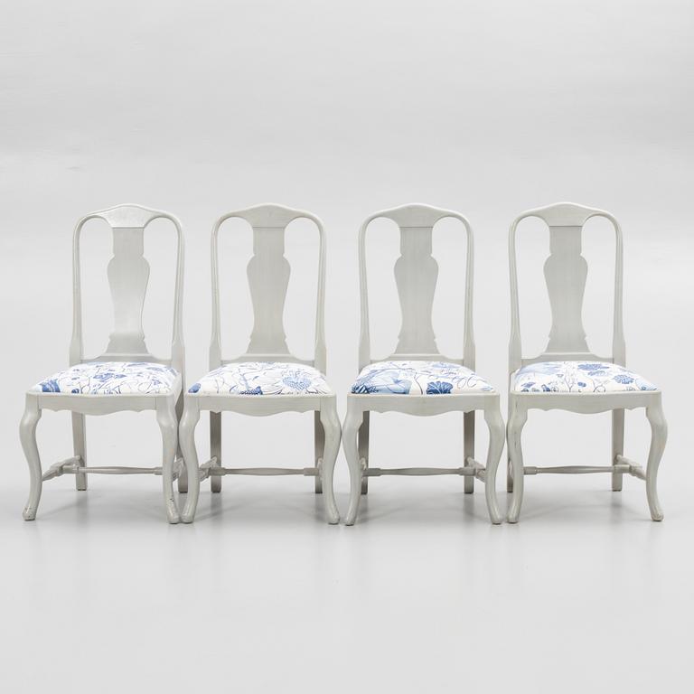 Chairs, 4 pcs, Rococo style, Åmells Möbel, "Old Sweden", late 20th century.