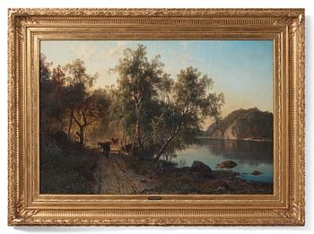 Edvard Bergh, Landscape with fjord, Bohuslän.