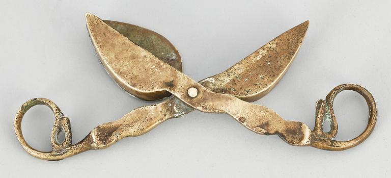 LJUSSAX, mässing, barock, 1700-talets mitt.