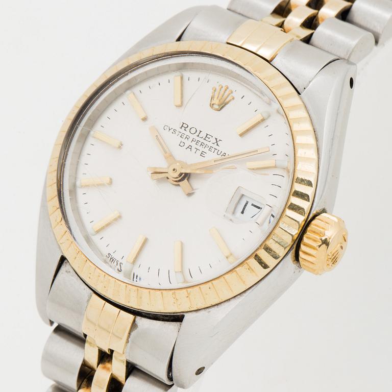 ROLEX, Oyster Perpetual, Date, wristwatch, 26 mm.