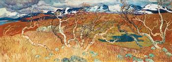 74. Helmer Osslund, Autumn scene from Torneträsk.