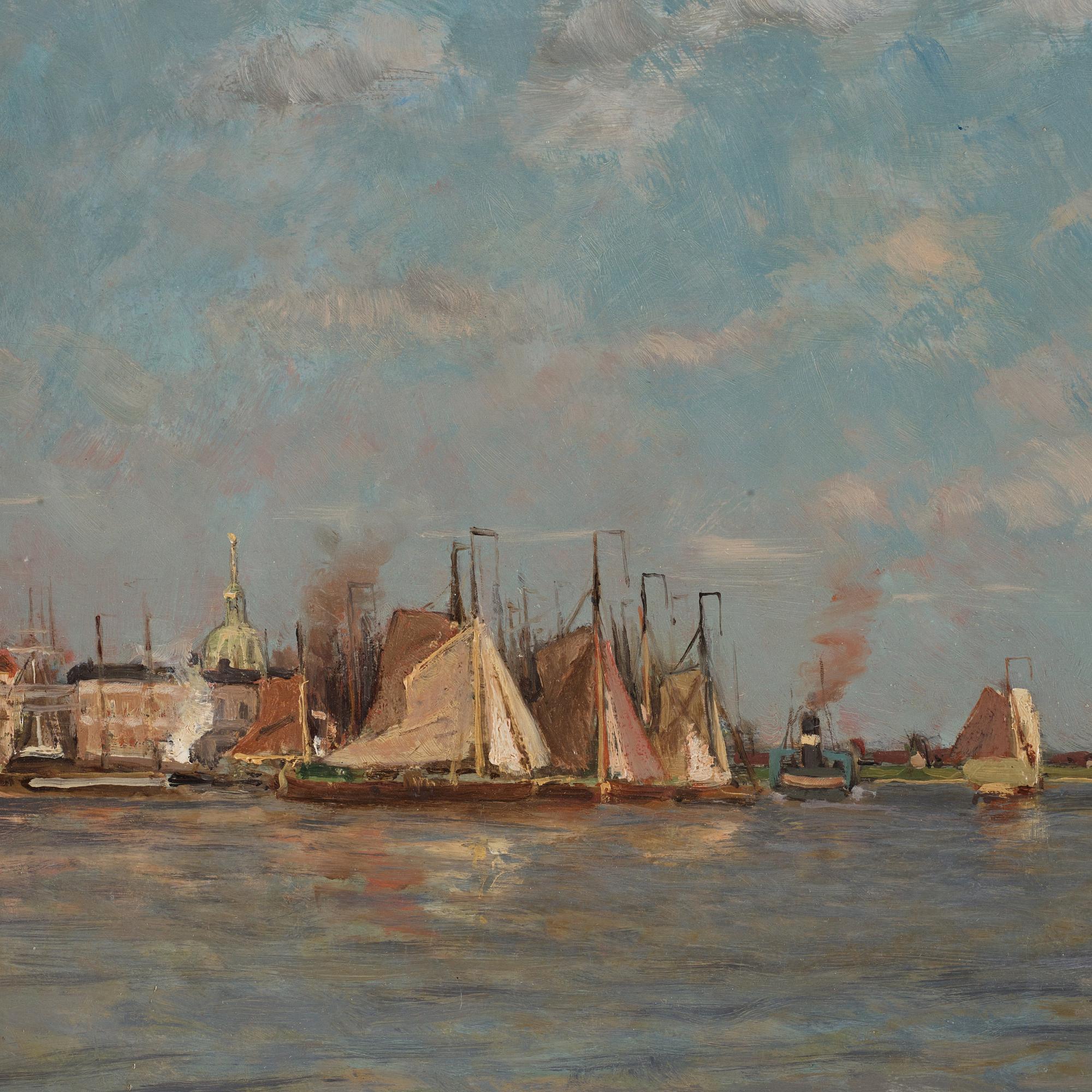 Carl Skånberg, "Fiskeskutor, Holland" (Fishing boats, Holland).