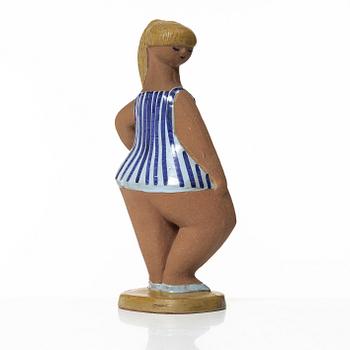 Lisa Larson, a 'Dora' stoneware figurine from the series 'ABC-flickor', Gustavsberg.